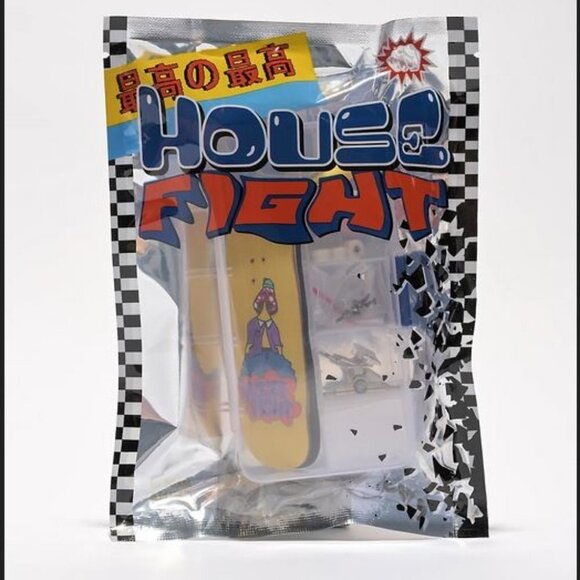 🐣2/60🐣NWT Housefight Snappy Yellow Fingerboard Kit Mini skateboard kit - Picture 3 of 14